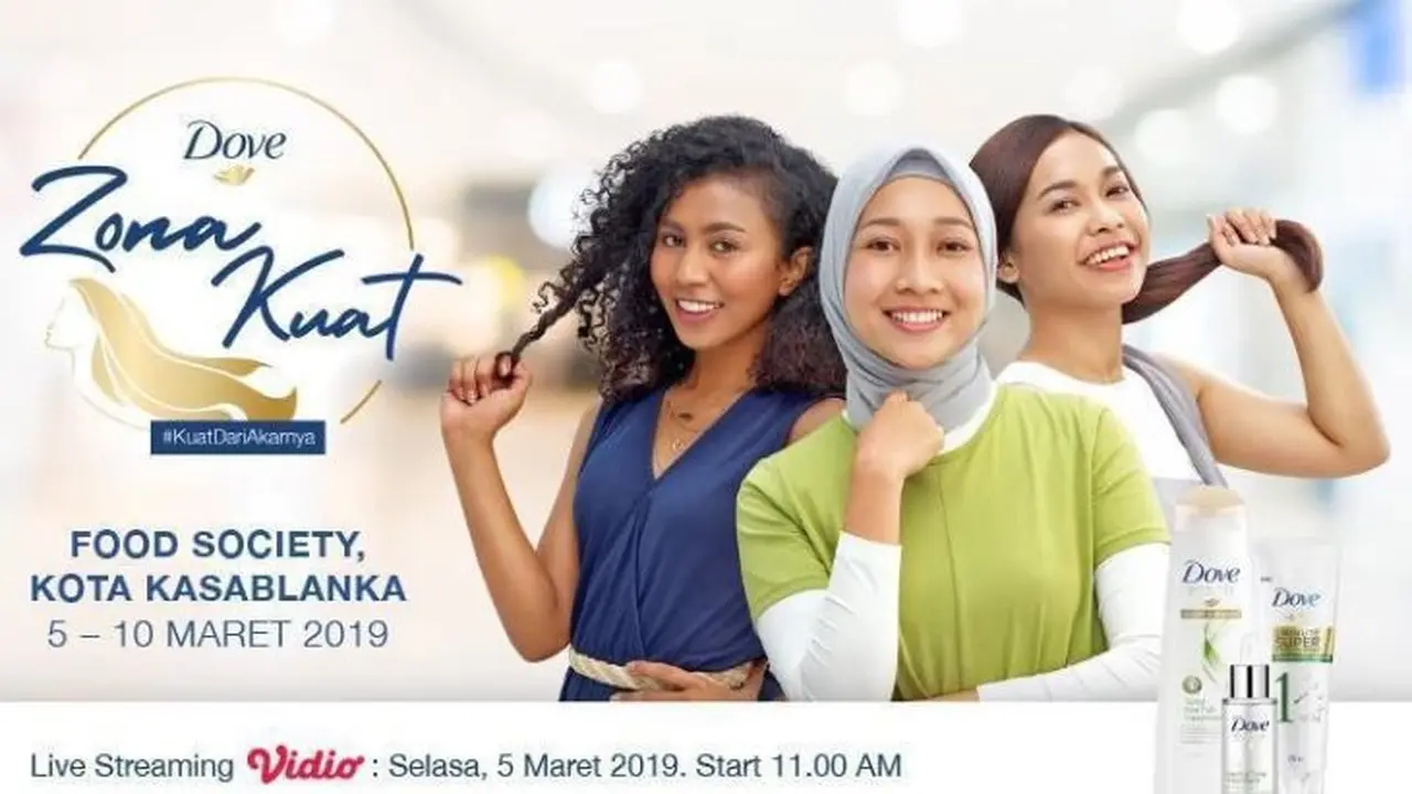 Live Streaming Dove Zona Kuat, Bebas Rontok
