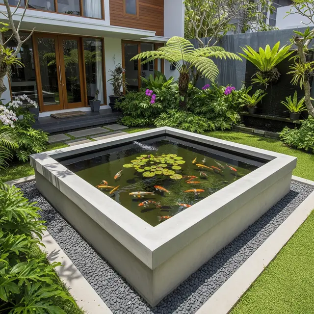 Ide Kolam Ikan Depan Rumah Tanpa Galian yang Aman untuk Balita