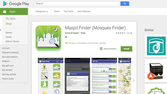 Masjid Finder. (Doc: Google Play Store)