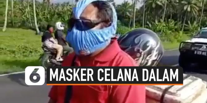 VIDEO: Heboh, Pria Pakai Celana Dalam Sebagai Pengganti Masker