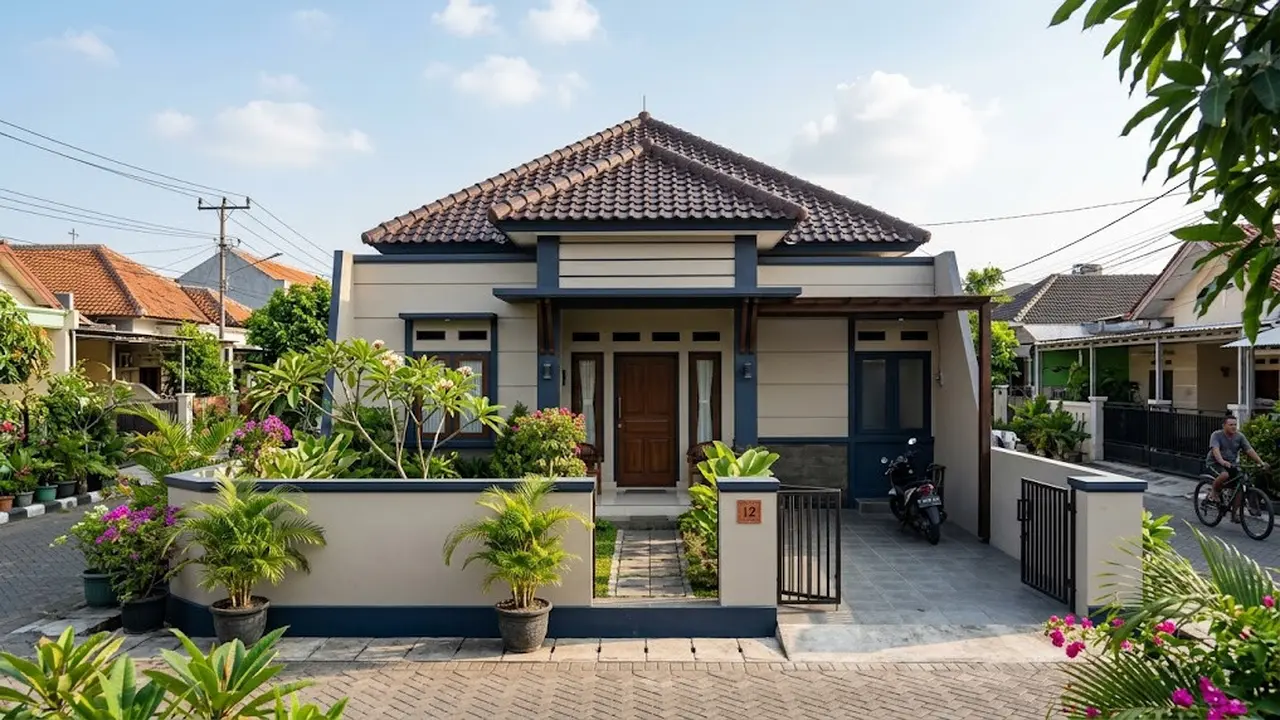 Kombinasi Warna Cat Rumah yang Bikin Tampilan Sederhana Naik Kelas/AI Generated