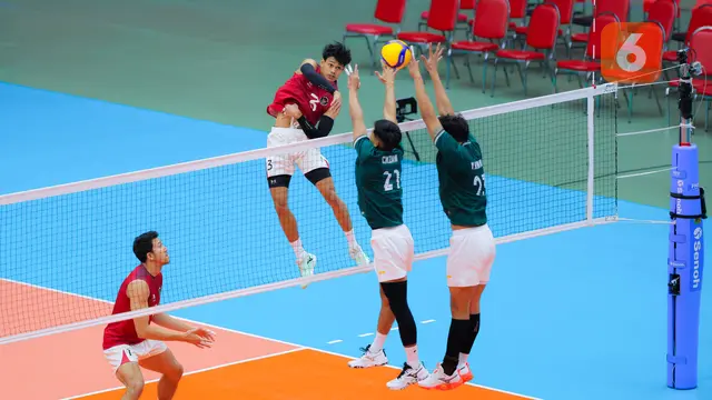 Foto: Gilas Myanmar, Timnas Voli Putra Indonesia Melangkah ke Semifinal SEA Games 2025