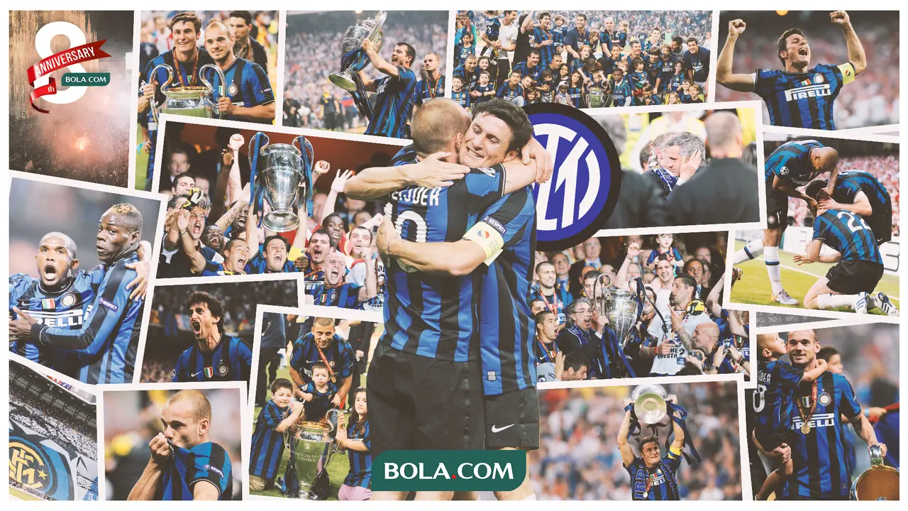Ilustrasi - Kolase Foto Inter Milan Juara Liga Champions 2009/2010