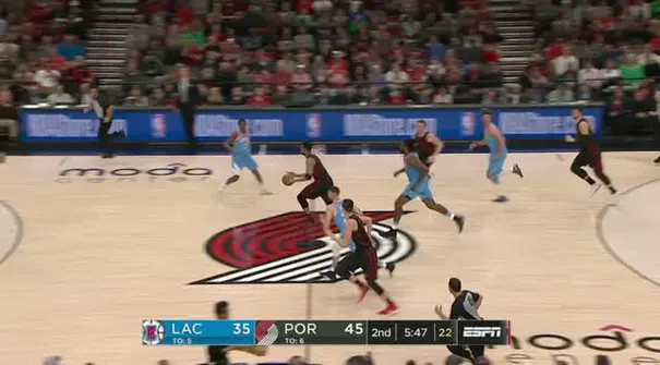 Berita video game recap NBA 2017-2018 antara Portland Trail Blazers melawan LA Clippers dengan skor 105-96.