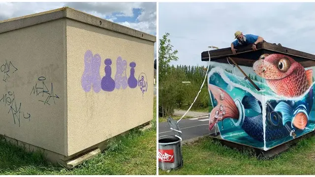 6 Potret Grafiti 3D di Tempat Usang Ini Detailnya Sempurna, Bak Sungguhan