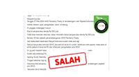 Cek Fakta pesan berantai WHO pandemic treaty