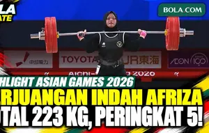 Highlight Indah Afriza Catat Total 223 Kg, Finis Peringkat 5 Angkat Besi Asian Games 2026