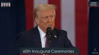 Donald Trump Tak Singgung Soal Gaza di Pidato Perdana sebagai Presiden AS