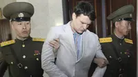 Otto Warmbier, mahasiswa Amerika yang menghabiskan 17 bulan di tahanan Korea Utara (AP Photo/Jon Chol Jin)