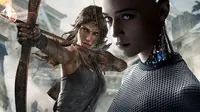 Alicia Vikander di Ex Machina dan Lara Croft di Tomb Raider (ilustrasi). (IGN)