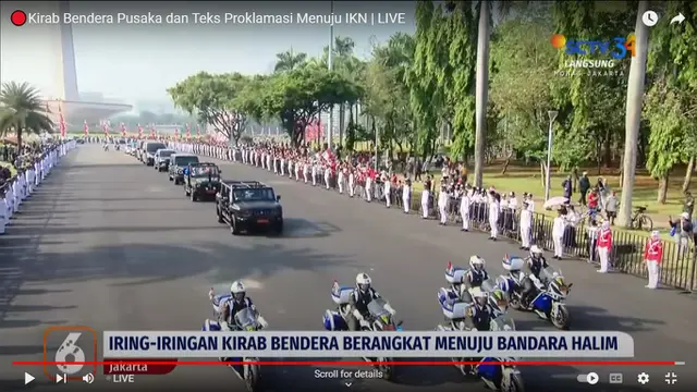 Kirab Bendera Merah Putih dari Monas Menuju IKN