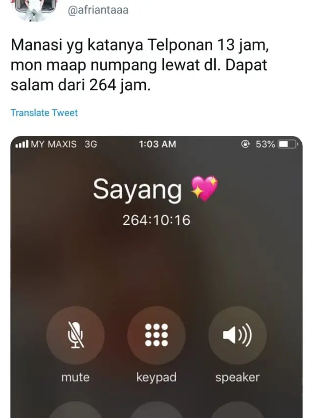 7 Potret Warganet Pamer Durasi Telepon Bareng Pasangan