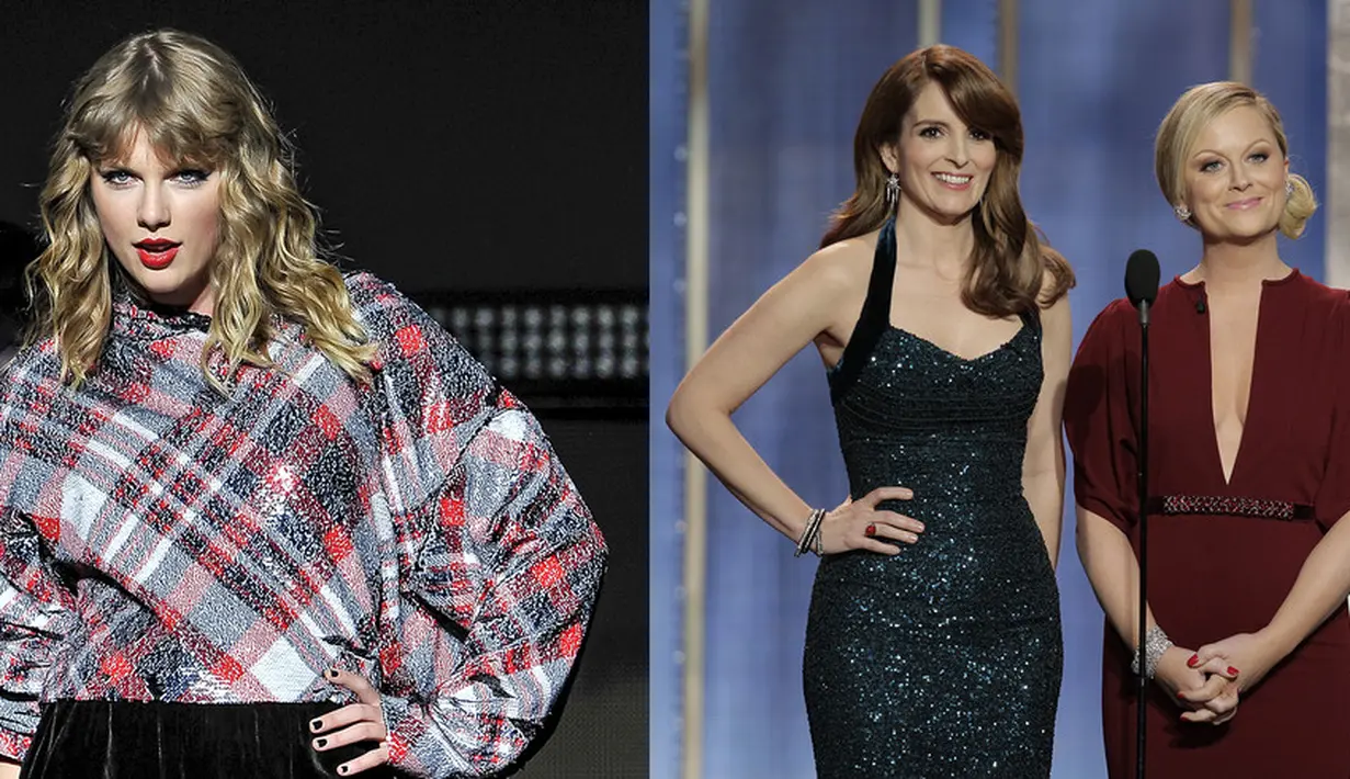 Kisah cintanya dibuat bahan bercanda oleh Tina Fey dan Amy Poehler, Taylor Swift mengatakan "Ada tempat spesial di neraka untuk para perempuan yang tak menolong perempuan lain," (Getty Images/Cosmopolitan)