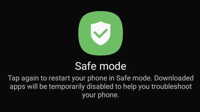 Safe Mode pada ponsel. (Make Use Of)