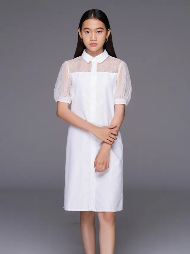 Model Dress Pesta Elegan Kerah Shanghai