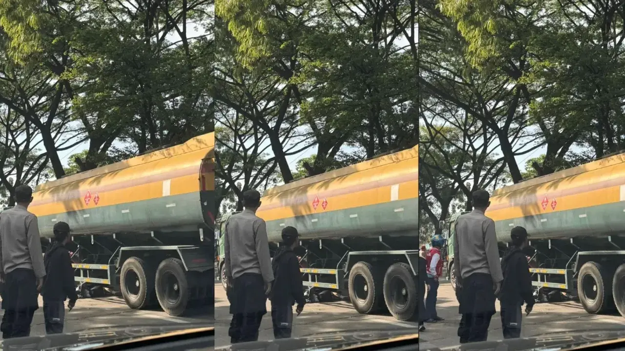 Truk yang menabrak pelajar bersepeda di Bandung