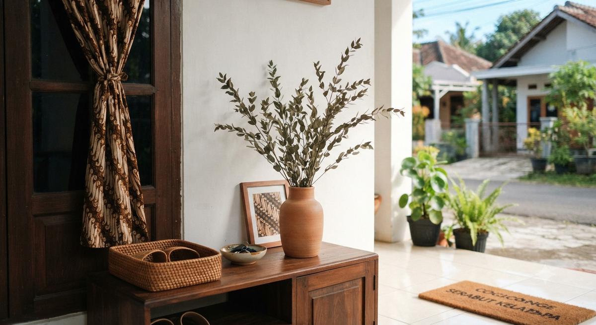 Tanaman kering yang tidak mudah berdebu untuk dekorasi rumah sebagai pilihan cerdas penghias ruangan minimalis model ruscus kering