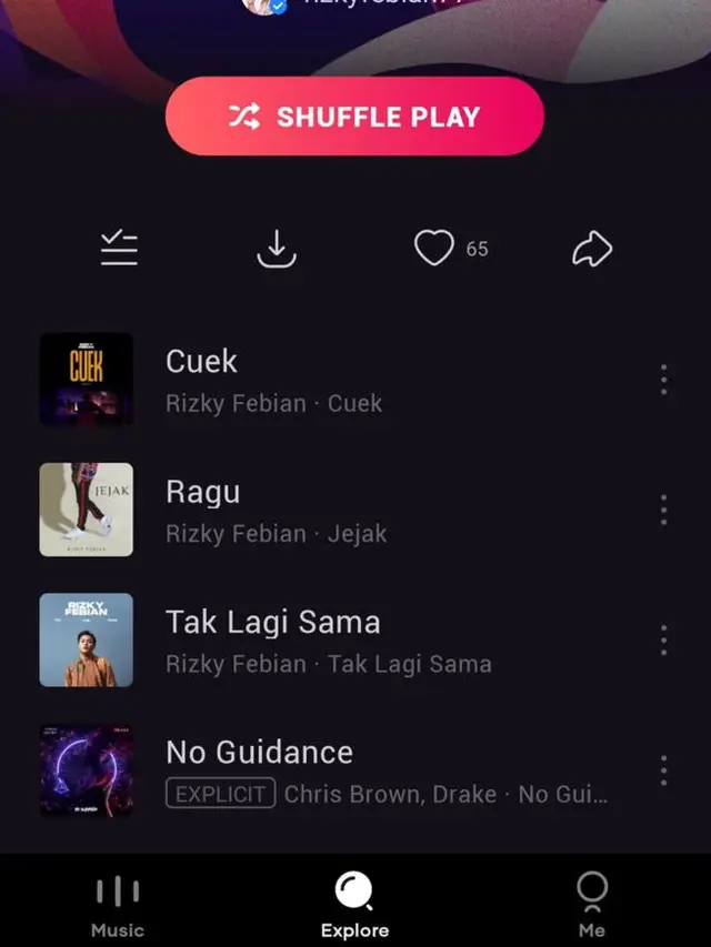 Unggahan Rizky Febian. (Foto: Koleksi Resso Indonesia)