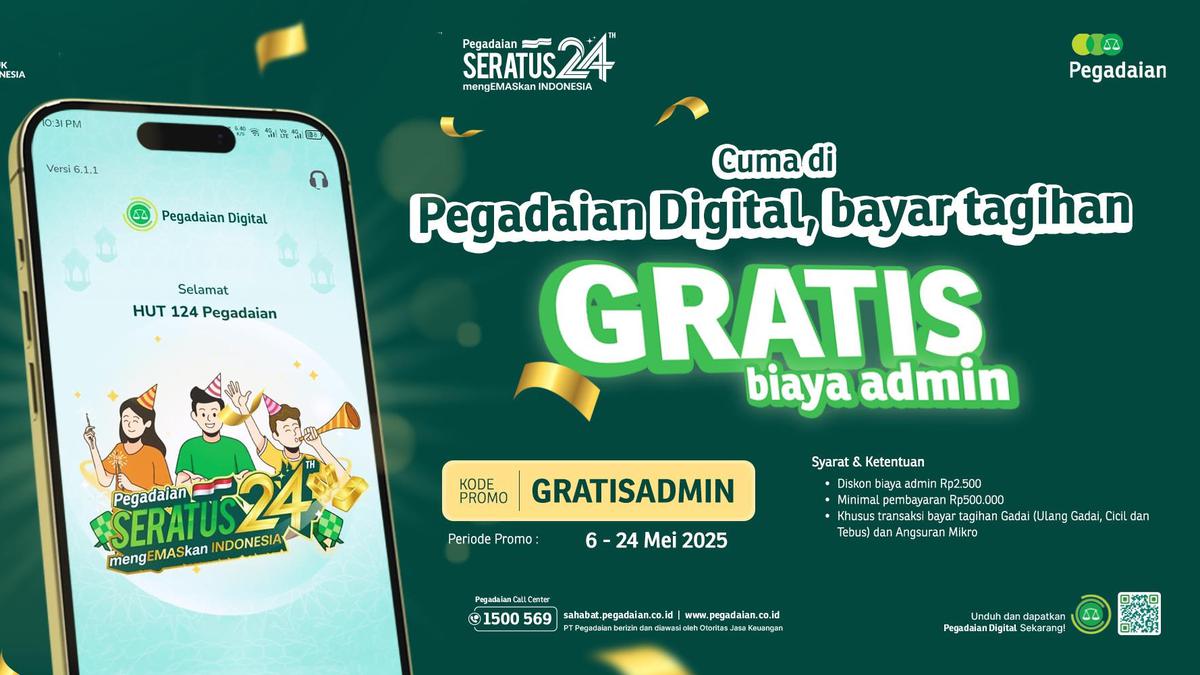 Bebas Biaya Admin, Kini Transaksi di Pegadaian Digital Terasa Serba Mudah!