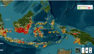 Sebaran Titik Panas Karhutla Hari Ini, Kalimantan Tengah Masih Tertinggi