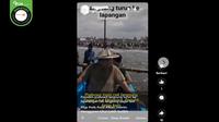 Gambar tangkapan layar&nbsp;video yang diklaim Presiden Prabowo mengecek langsung lokasi pagar laut misterius di Tangerang, Banten. (sumber: Facebook)