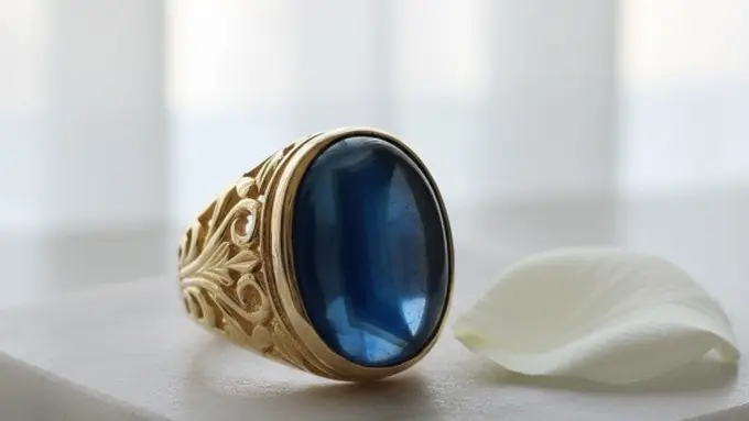 Model Cincin Emas Batu Akik Pria (Image by Gemini AI)