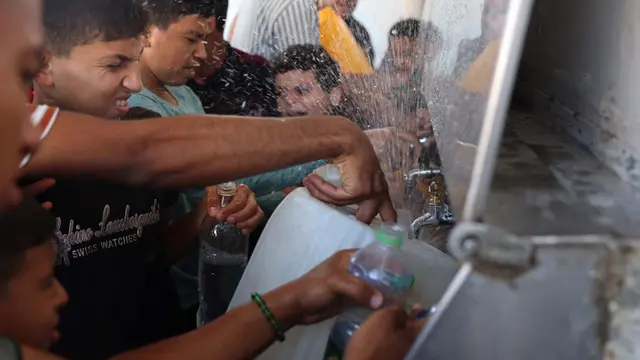 Pengungsi Palestina di Khan Yunis Jalur Gaza Selatan
