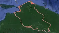 Kabupaten Mamberamo Tengah, Papua, resmi menutup kawasannya demi mencegah penyebaran virus corona (Covid-19). (Liputan6.com/ Google Maps)