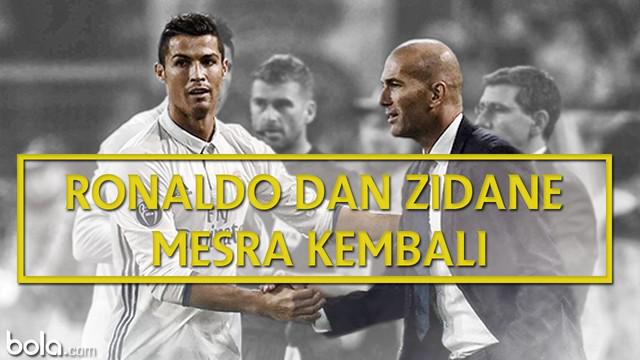 Video hubungan Cristiano Ronaldo dan Zinedine ZIdane yang mulai membaik setelah Ronaldo mencetak gol di laga melawan Borussia Dortmiund, Selasa (27/9/2016).