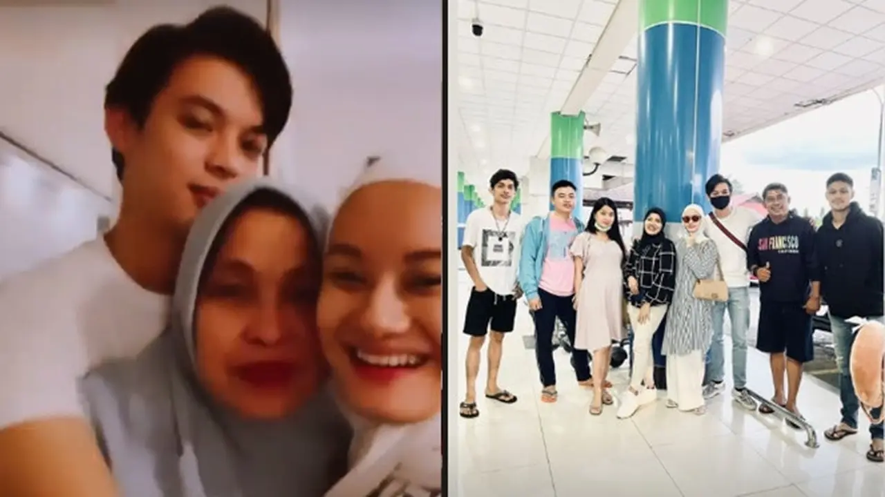 Balik ke Jakarta, Ini 6 Momen Perpisahan Dinda Hauw dan Keluarga Rey Mbayang