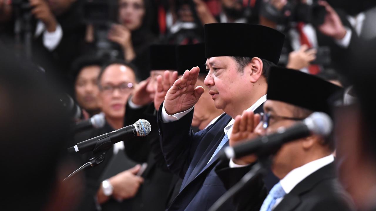 Prabowo lantik menteri di Istana Kepresidenan
