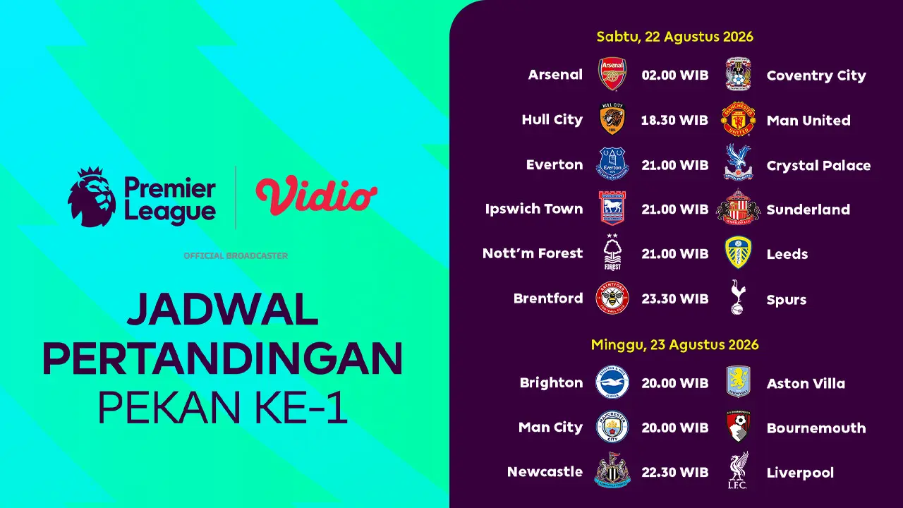 Nonton Premier League 2026/27 Matchweek 1