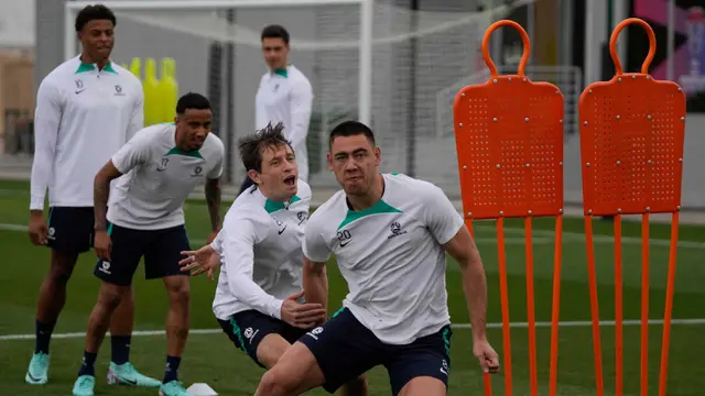 Latihan Australia Jelang Berhadapan dengan Timnas Indonesia