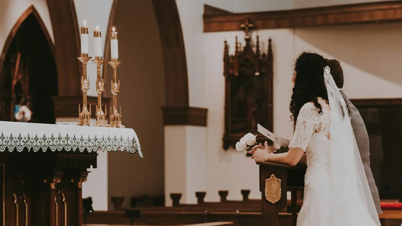 Ilustrasi menikah, pernikahan, pengantin
