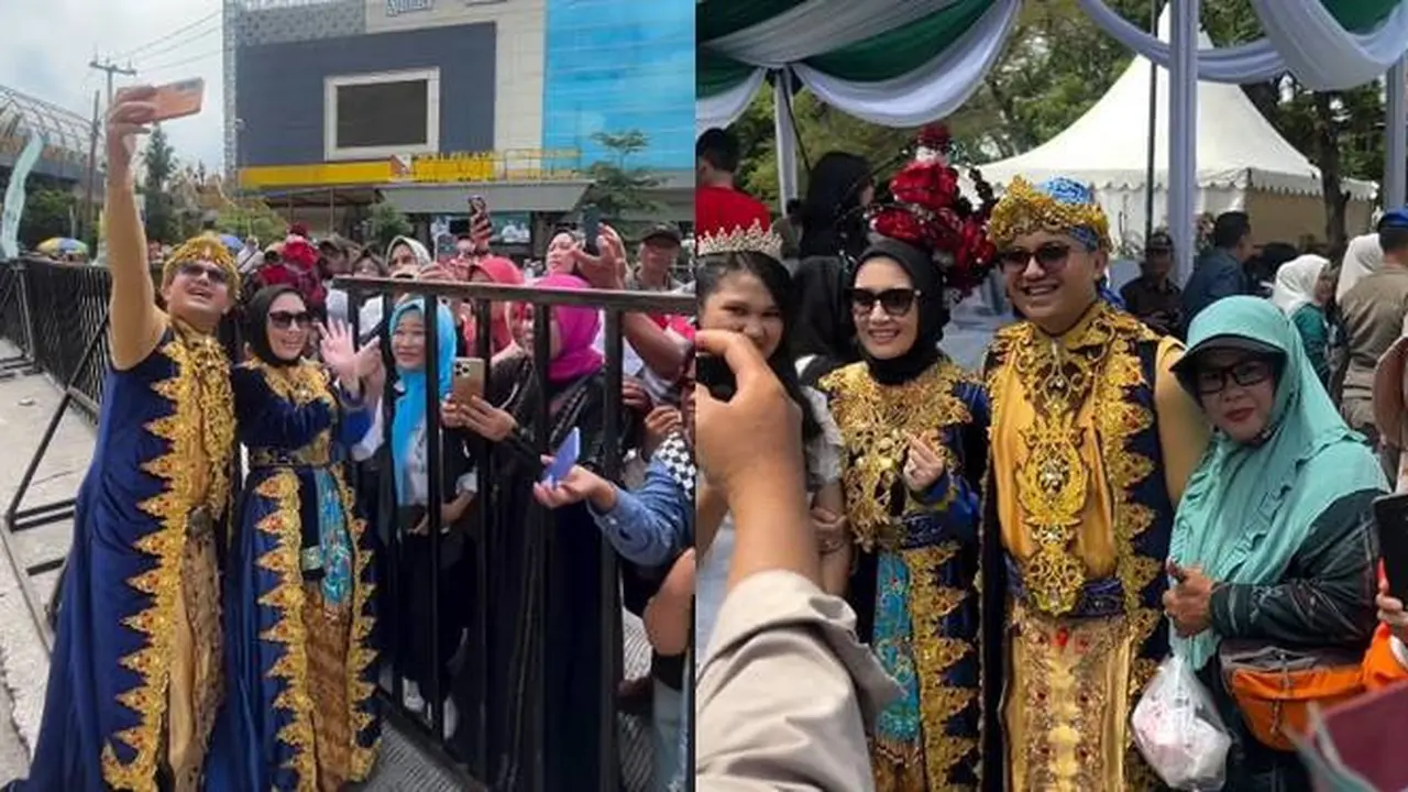 7 Potret Sahrul Gunawan dan Istri Ikut Karnaval Kabupaten Bandung Ini Kompak Banget