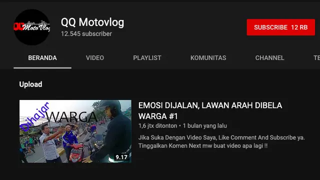 Youtube QQ Motovlog