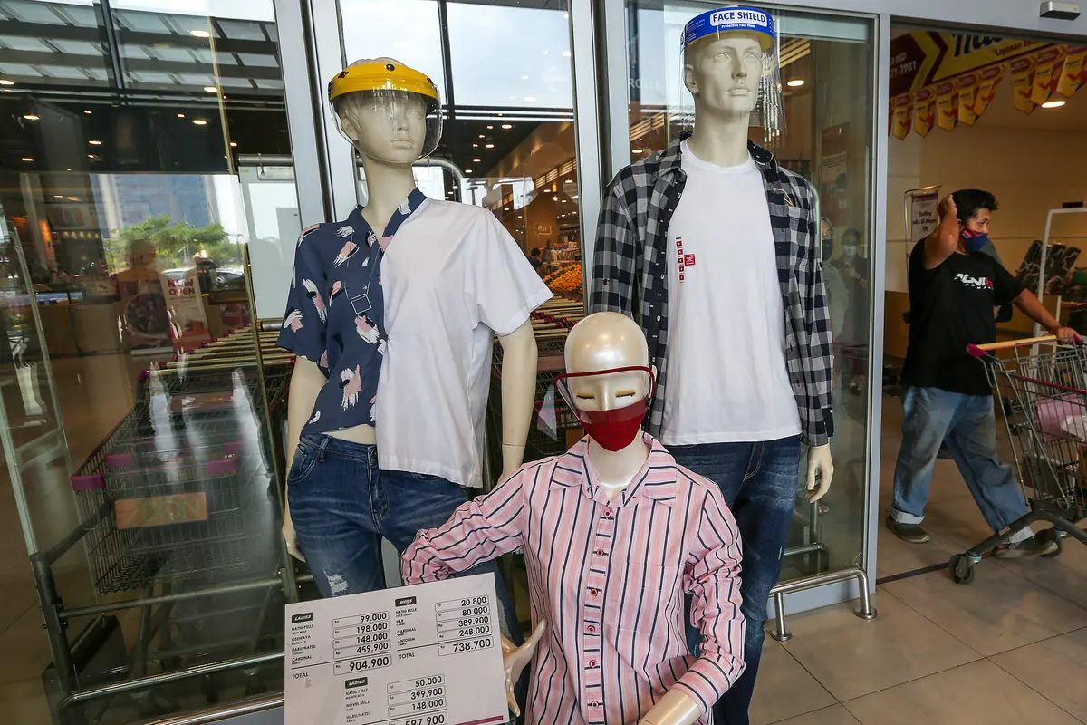 Cara Supermarket AEON Mall BSD City Terapkan Protokol Kesehatan Selama PSBB di Kabupaten Tangerang.