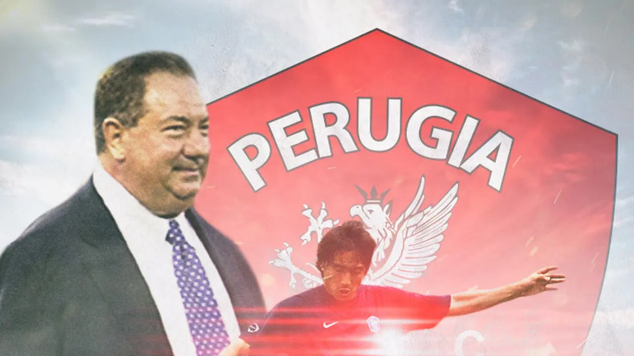 Perugia - Ahn Jung-hwan dan Luciano Gaucci