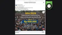 Cek Fakta: Tidak Benar Tautan Ini untuk Mengecek Status Penerima BSU 2026