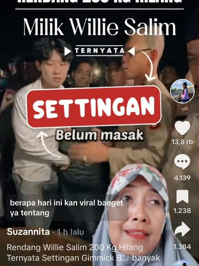 TikTokers Ampera Kena Imbas Usai Viral Rendang Willie Salim Raib Diserbu Warga Palembang