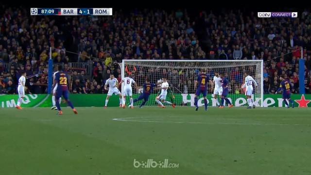 Berita video gol-gol yang tercipta saat Barcelona menang 4-1 atas AS Roma pada leg pertama perempat final Liga Champions 2017-2018. This video presented by BallBall.