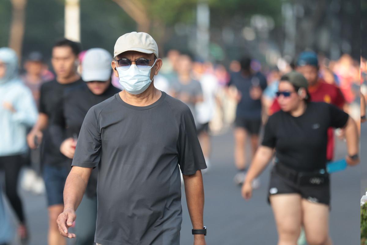 Abu Vulkanik Tak Halangi Warga Berolahraga di CFD