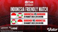 Saksikan Live Streaming FIFA Matchday Timnas Indonesia Vs Burundi, 25 dan 28 Maret di Vidio