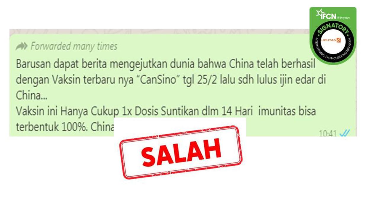 Cek fakta vaksin covid-19 buatan CanSino