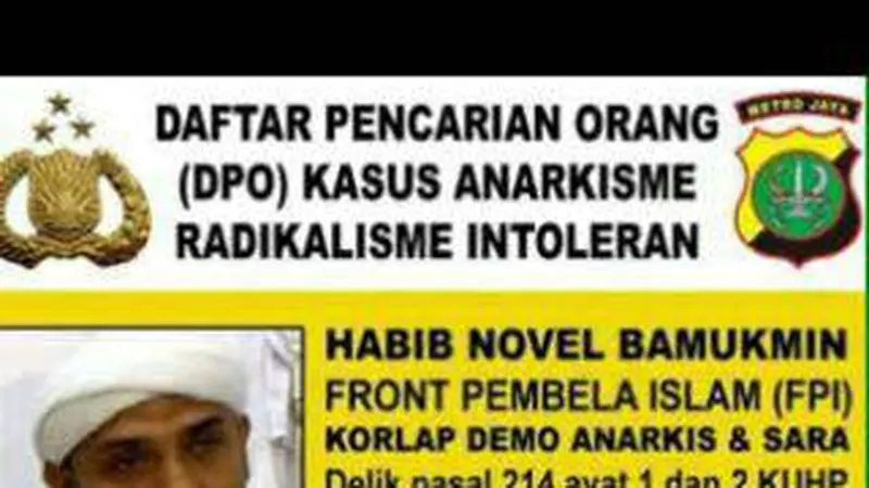 Habib Novel Buron, Polisi Pidana Pihak yang Menyembunyikannya