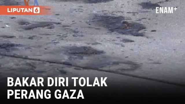 VIDEO: Aksi Bakar Diri Depan Kedubes Israel di AS Tolak Perang di Gaza
