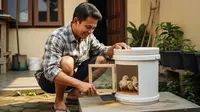 Cara Membuat Kandang Ayam Mini dari Ember Cat, Tetap Bersih dan Anti Bau