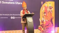 Direktur Pemasaran Pariwisata Nusantara Kemenparekraf Dwi Marhen Yono ketika menutup acara Misi Penjualan Destinasi Prioritas untuk Pasar Nusantara di Sumatera Utara di Hotel Santika, Medan, Sumut, Kamis (13/10/2022). (Ist)