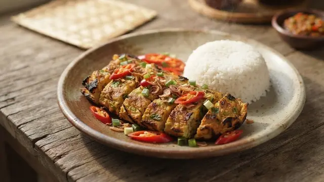 telur bakar bambu pedas gurih yang sedap beraroma asap alami, cocok untuk menu unik di rumah