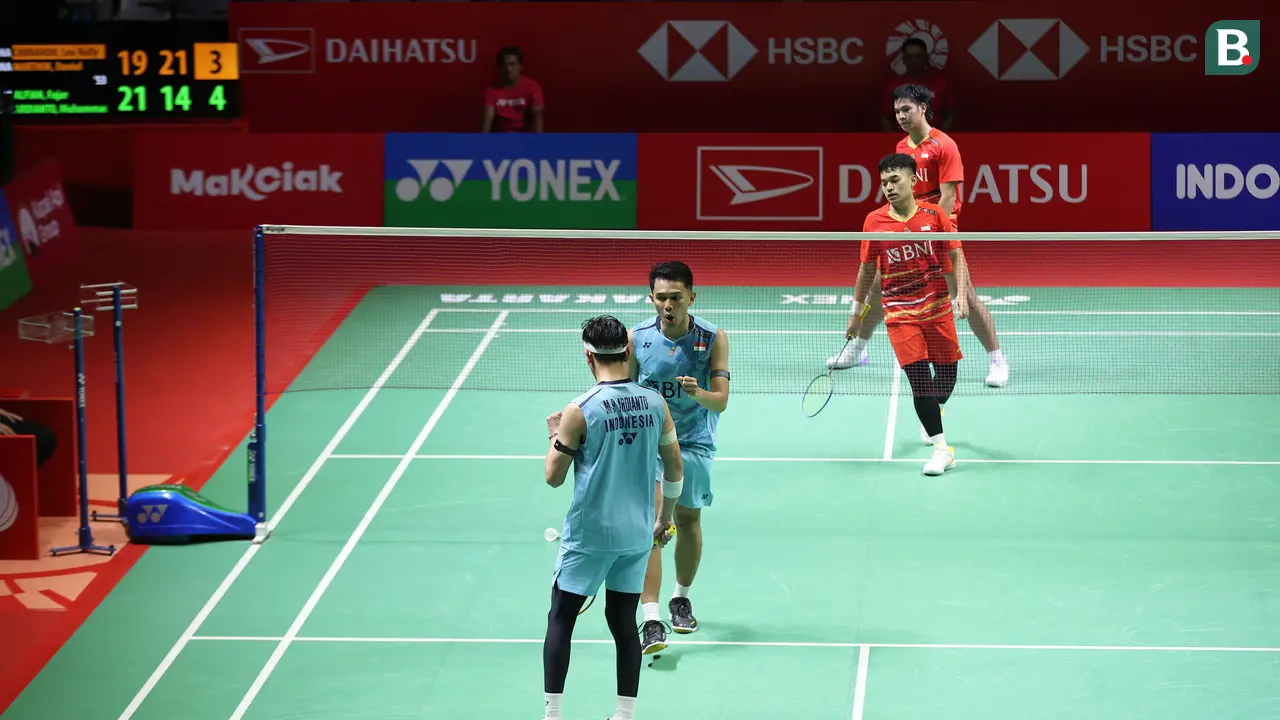 Foto: Bertarung Lebih dari Sejam dalam Perang Saudara, Leo/Daniel Comeback dan Melaju ke Final Indonesia Masters 2024